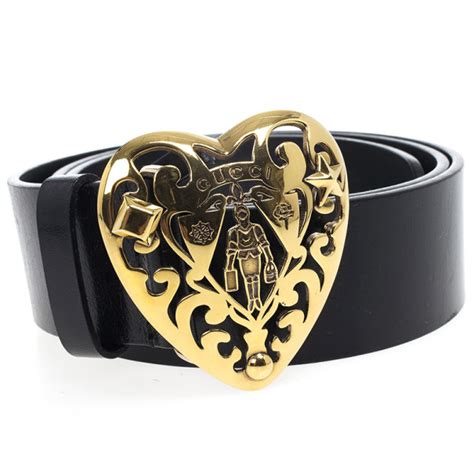 gucci heart crest belt|Gucci belts for women.